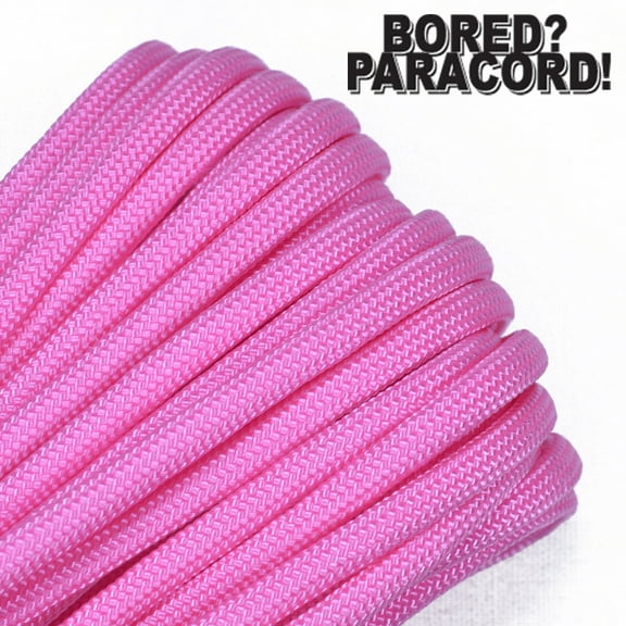 Bored Paracord Brand 550 lb Type III Paracord - Rose Pink 100 Feet