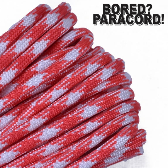 Bored Paracord Brand 550 lb Type III Paracord - Strawberry Fields 100 Feet