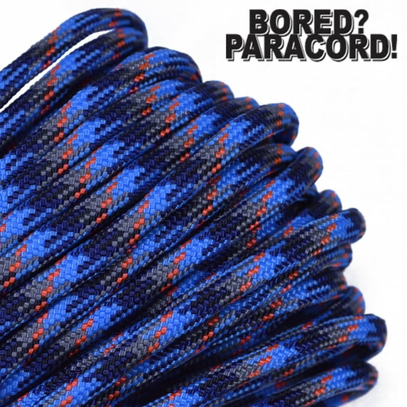 Bored Paracord Brand 550 lb Type III Paracord - Survival Camo 100 Feet