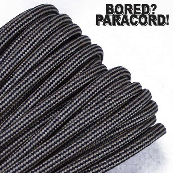 Bored Paracord Brand 550 lb Type III Paracord - Tan with Black Stripes 100 Feet