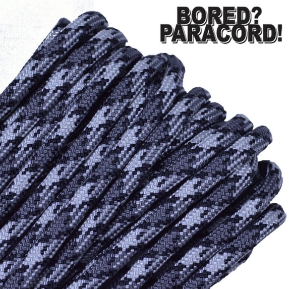 Bored Paracord Brand 550 lb Type III Paracord - Titanium 1000 Feet