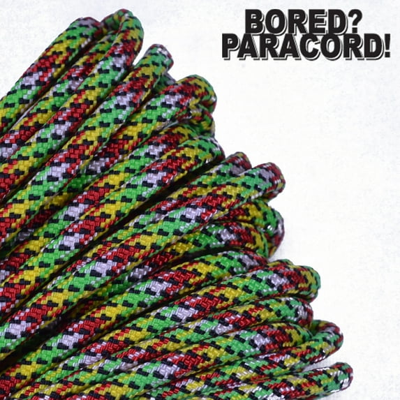 Bored Paracord Brand 550 lb Type III Paracord - Toxicity 50 Feet