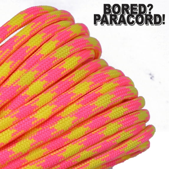 Bored Paracord Brand 550 lb Type III Paracord - Tutti Fruiti 10 Feet