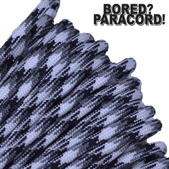 Bored Paracord Brand 550 lb Type III Paracord - Urban Camo 1000 Feet