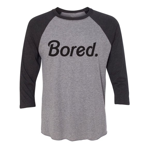 Bored Unisex 3/4 Sleeve Baseball Raglan Tee