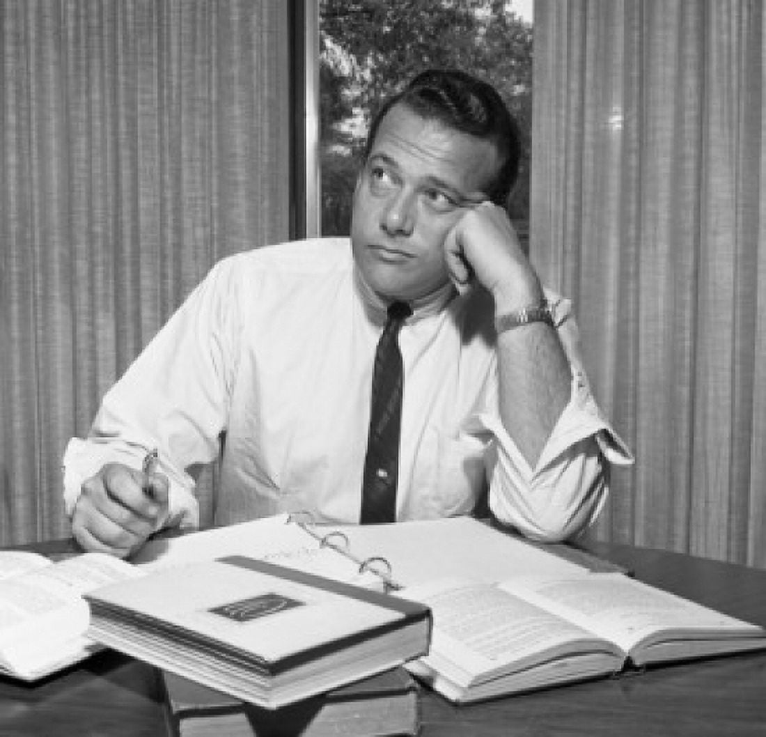 Bored businessman sitting in the office and looking away Canvas Art - (18 x 24)