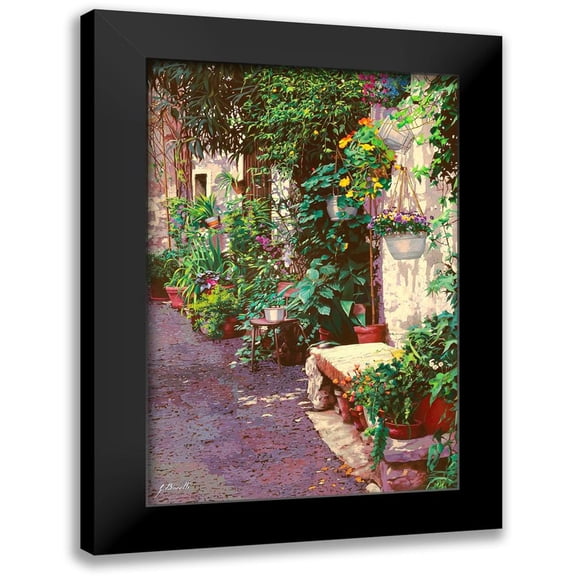 Borelli, Guido 11x14 Black Modern Framed Museum Art Print Titled - La Panca di Pietra Uno