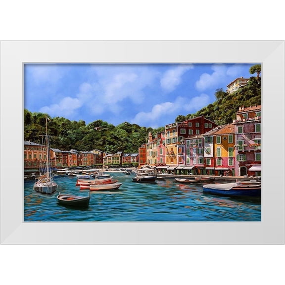 Borelli, Guido 14x11 White Modern Wood Framed Museum Art Print Titled - A Portofino