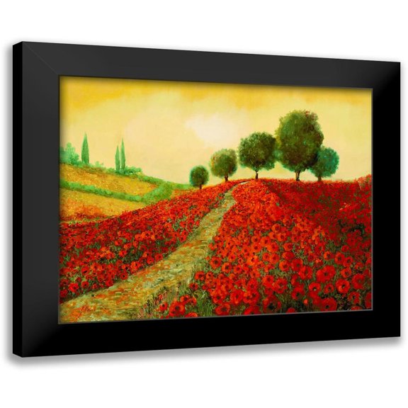 Borelli, Guido 14x12 Black Modern Framed Museum Art Print Titled - La Collina Dei Papaveri