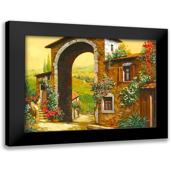 Borelli, Guido 14x12 Black Modern Framed Museum Art Print Titled - arco di paese