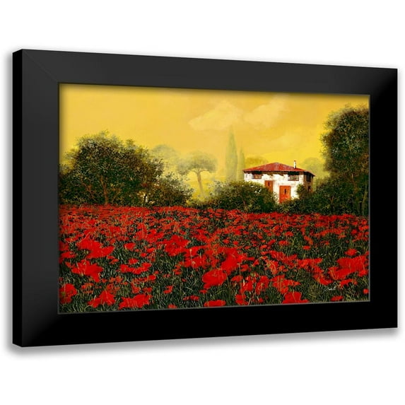 Borelli, Guido 18x15 Black Modern Framed Museum Art Print Titled - La Casa e I Papaveri