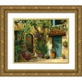 thumbnail image 1 of Borelli, Guido 18x15 Gold Ornate Wood Framed with Double Matting Museum Art Print Titled - Il Giardino Fiorito, 1 of 4