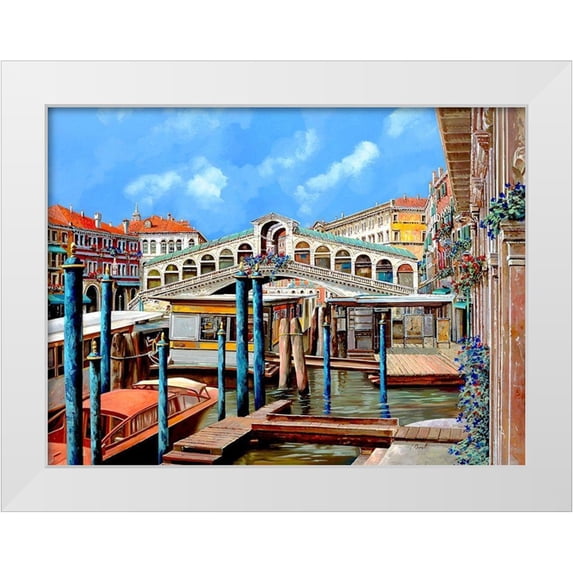 Borelli, Guido 18x15 White Modern Wood Framed Museum Art Print Titled - Rialto DallAltro Lato