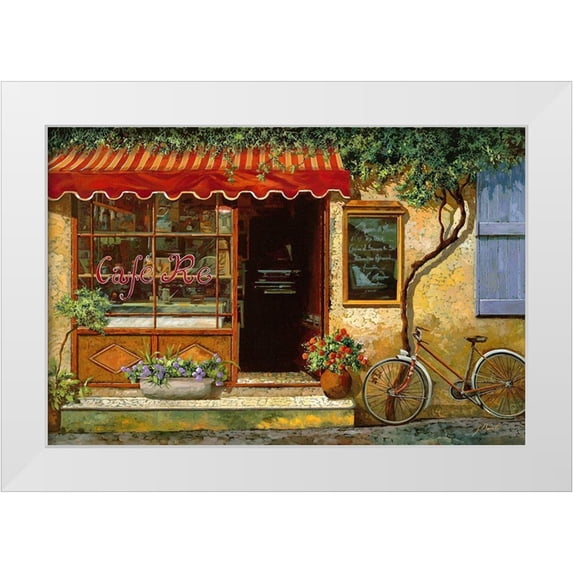 Borelli, Guido 24x17 White Modern Wood Framed Museum Art Print Titled - caffe re