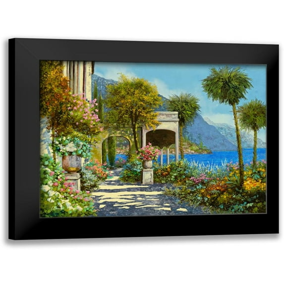 Borelli, Guido 24x19 Black Modern Framed Museum Art Print Titled - Passeggiata al Lago