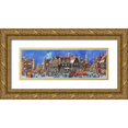 thumbnail image 1 of Borelli, Guido 32x13 Gold Ornate Wood Framed with Double Matting Museum Art Print Titled - Il-Mercatino di Natale, 1 of 4