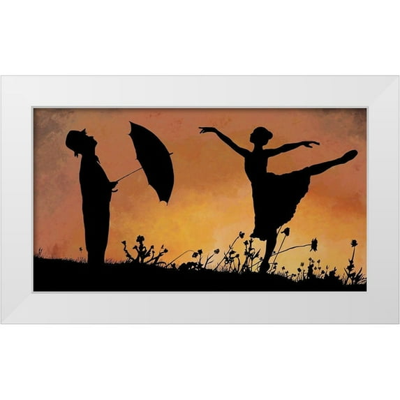 Borelli, Guido 32x19 White Modern Wood Framed Museum Art Print Titled - Maybe It Doesnt Rain