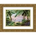 thumbnail image 1 of Borelli, Guido 32x23 Gold Ornate Wood Framed with Double Matting Museum Art Print Titled - Jungla al Mare, 1 of 4