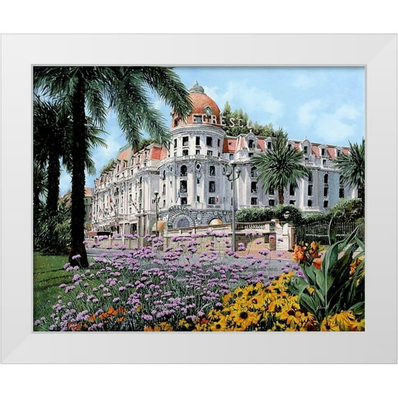 Borelli, Guido 32x26 White Modern Wood Framed Museum Art Print Titled - Hotel Negresco
