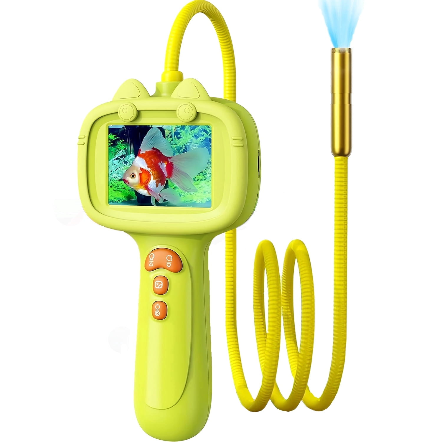 Borescope Camera with Light, Handheld Endoscope Camera for Outdoor Adventures & Nature Discovery, Outdoor Toys Gifts for Boys Girls, Yellow