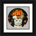 thumbnail image 1 of Borges, Victoria 12x12 Black Ornate Wood Framed with Double Matting Museum Art Print Titled - Halloween Pets Collection C, 1 of 4