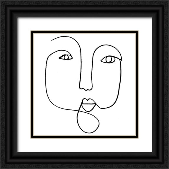 Borges, Victoria 12x12 Black Ornate Wood Framed with Double Matting Museum Art Print Titled - Minima I