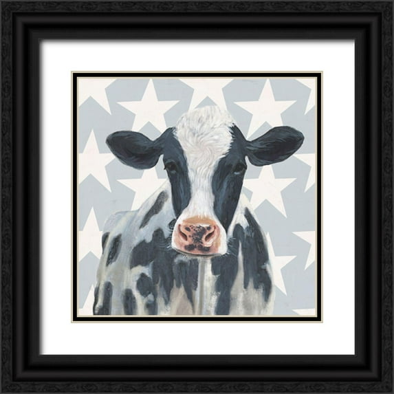 Borges, Victoria 12x12 Black Ornate Wood Framed with Double Matting Museum Art Print Titled - Patriotic Farm II