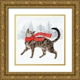 thumbnail image 1 of Borges, Victoria 12x12 Gold Ornate Wood Framed with Double Matting Museum Art Print Titled - Christmas Cats and Dogs I, 1 of 4