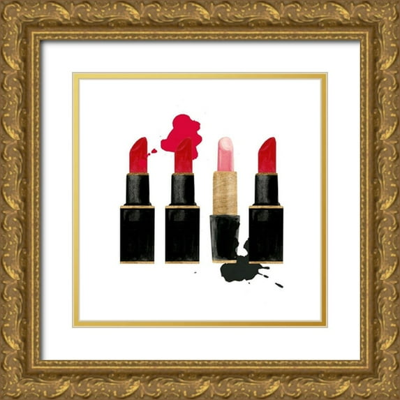 Borges, Victoria 12x12 Gold Ornate Wood Framed with Double Matting Museum Art Print Titled - Get Glam IV
