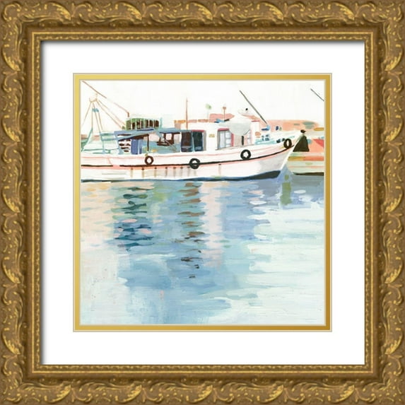 Borges, Victoria 12x12 Gold Ornate Wood Framed with Double Matting Museum Art Print Titled - Harbor Impression I