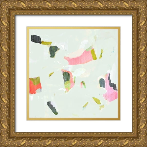 Borges, Victoria 12x12 Gold Ornate Wood Framed with Double Matting Museum Art Print Titled - Olive Scatter II