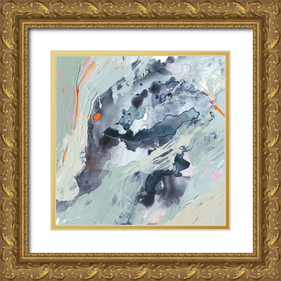 Borges, Victoria 12x12 Gold Ornate Wood Framed with Double Matting Museum Art Print Titled - Polyphonic Sea I