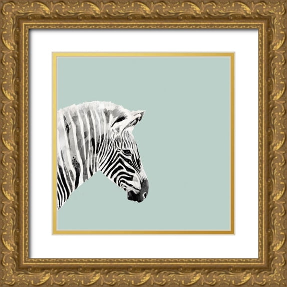Borges, Victoria 12x12 Gold Ornate Wood Framed with Double Matting Museum Art Print Titled - Pop Safari I