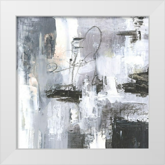 Borges, Victoria 12x12 White Modern Wood Framed Museum Art Print Titled - Cinder Composition I