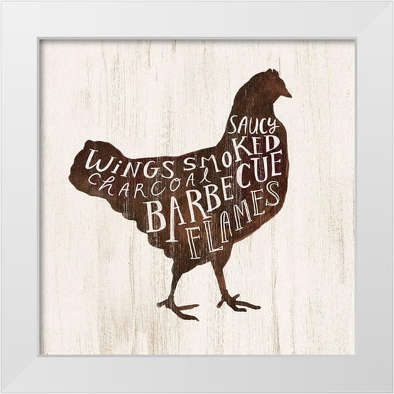 Borges, Victoria 12x12 White Modern Wood Framed Museum Art Print Titled - Farmhouse BBQ III
