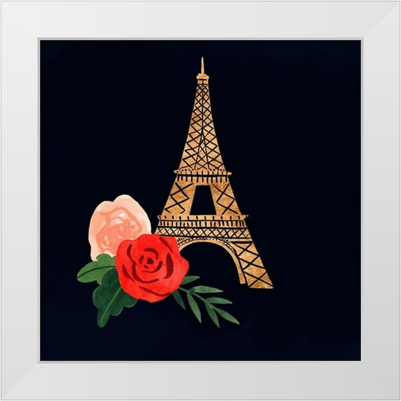 Borges, Victoria 12x12 White Modern Wood Framed Museum Art Print Titled - Oui Oui Glam II