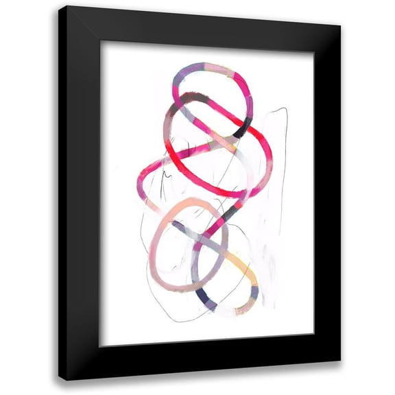 Borges, Victoria 12x14 Black Modern Framed Museum Art Print Titled - Polychrome Tangle I