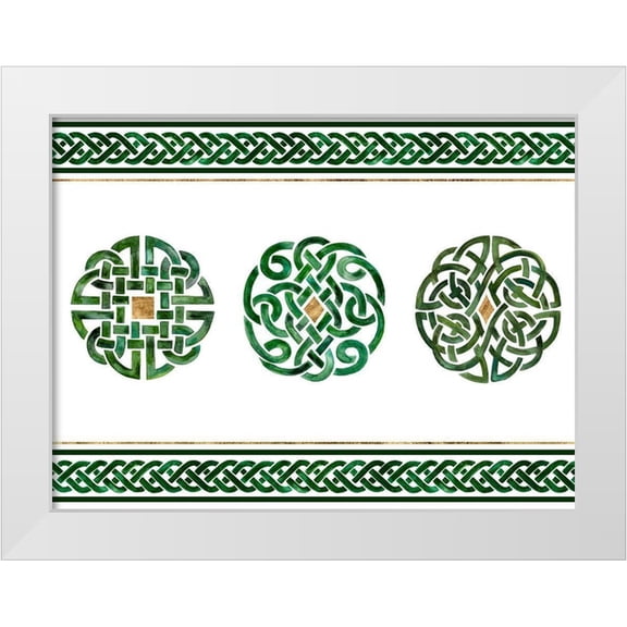 Borges, Victoria 14x12 White Modern Wood Framed Museum Art Print Titled - Celtic Knot Collection A