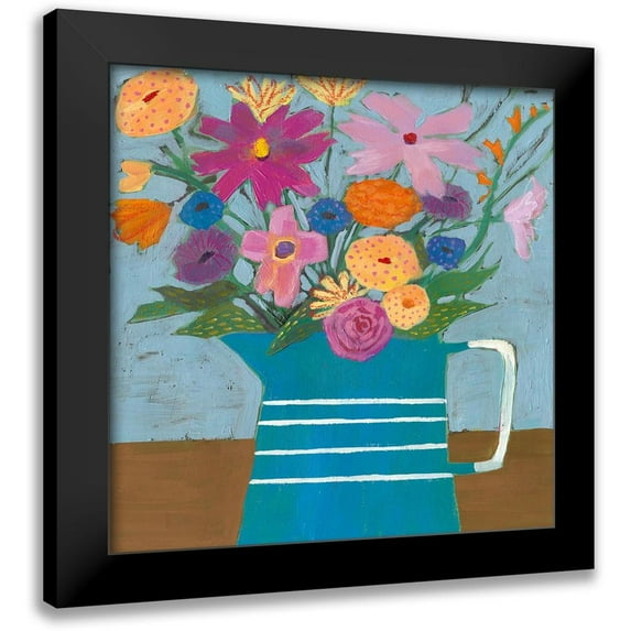 Borges, Victoria 15x15 Black Modern Framed Museum Art Print Titled - Farmhouse Flora I