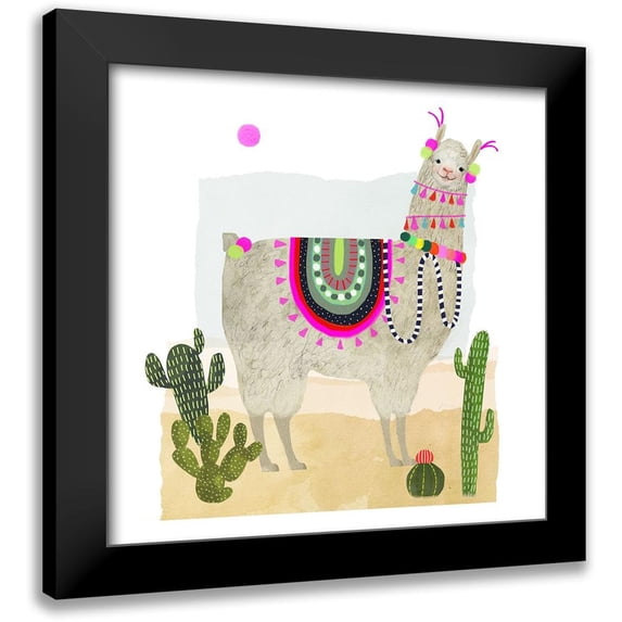 Borges, Victoria 15x15 Black Modern Framed Museum Art Print Titled - Llamarama II