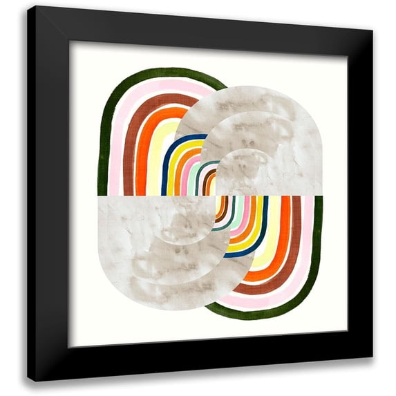 Borges, Victoria 15x15 Black Modern Framed Museum Art Print Titled - On Repeat II
