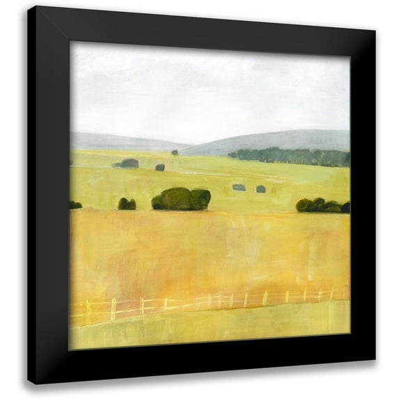 Borges, Victoria 15x15 Black Modern Framed Museum Art Print Titled - Soft Fieldscape I