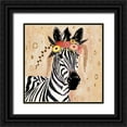 thumbnail image 1 of Borges, Victoria 15x15 Black Ornate Wood Framed with Double Matting Museum Art Print Titled - Klimt Zebra I, 1 of 4