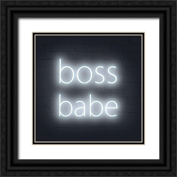 Borges, Victoria 15x15 Black Ornate Wood Framed with Double Matting Museum Art Print Titled - Neon Inspo II
