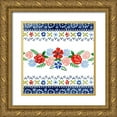 thumbnail image 1 of Borges, Victoria 15x15 Gold Ornate Wood Framed with Double Matting Museum Art Print Titled - Azure Blume I, 1 of 4