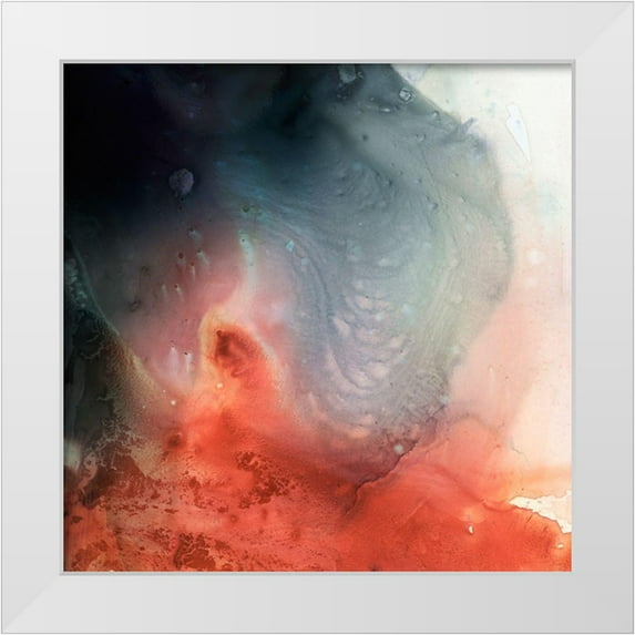 Borges, Victoria 15x15 White Modern Wood Framed Museum Art Print Titled - Aqueous Drift II