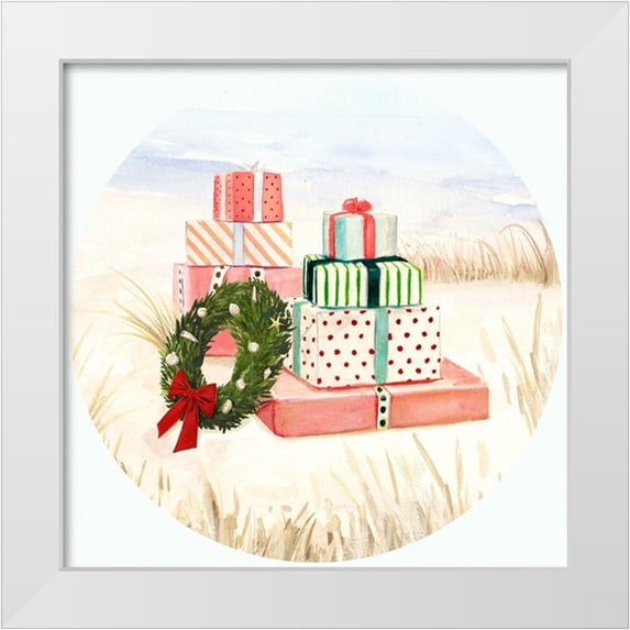 Borges, Victoria 15x15 White Modern Wood Framed Museum Art Print Titled - Christmas Coast Collection C