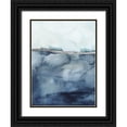 thumbnail image 1 of Borges, Victoria 15x18 Black Ornate Wood Framed with Double Matting Museum Art Print Titled - Custom Coastal Horizon I in Silver, 1 of 4