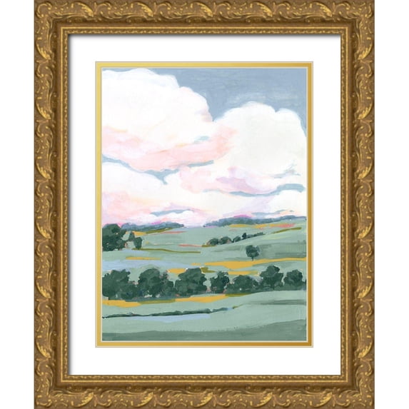 Borges, Victoria 15x18 Gold Ornate Wood Framed with Double Matting Museum Art Print Titled - Pastel View II