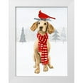 thumbnail image 1 of Borges, Victoria 15x18 White Modern Wood Framed Museum Art Print Titled - Christmas Cats and Dogs V, 1 of 4